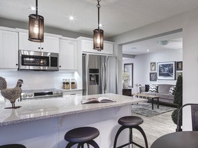 Mattamy Townhome kitchen/living room.