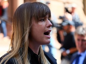 Jian Ghomeshi complainant Kathryn Borel speaks after his court hearing. (Dave Abel/Postmedia Network)