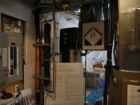 The nerve centre in the Blums’ house, where it derives its eco-friendly status, features the heat-recovery unit, air source hot water tank and heat-recovery coil on the main stack.