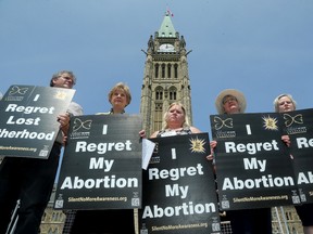 People protesting abortion take part in the "March for Life" rally in Ottawa on May 12, 2016. The pro-life march attracted about 10,000 to Parliament Hill. (JULIE OLIVER/Postmedia Network)
