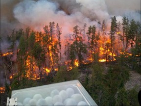 Progress has been made on two fires near the Manitoba-Ontario boundary. (SUPPLIED/Ontario Ministry of Natural Resources and Forestry)