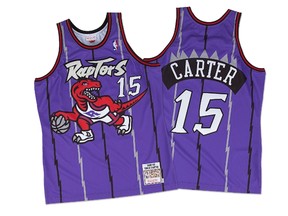 A vintage Vince Carter jersey is selling for around $300 on eBay as the Raptors playoff drive continues (Supplied photo)