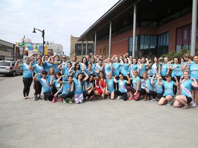 Delegates for the Miss North Ontario Regional Canada Pageant pose in front of the Sudbury YMCA where they attended fitness testing in Sudbury, Ont. on Thursday May 12, 2016. The competition which takes place on Friday and Saturday at the Fraser Auditorium features 43 delegates from across Northern Ontario. The preliminary competition takes place starting at 8 p.m. May 13 and the final competition and crowning takes place starting at 8 p.m. May 14. Gino Donato/Sudbury Star/Postmedia Network