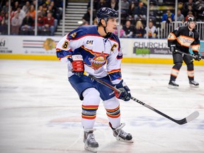 Dan Bremner captained the Peoria Rivermen to a first-place finish in the  Southern Professional Hockey League this season. The 29-year-old Sarnia native finished his fifth pro season as the Rivermen lost to Pensacola in the championship series. (Nathan Kerley/Handout)