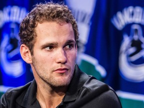 Linden Vey during the Vancouver Canucks training camp media availability at Rogers Arena in Vancouver on Sept. 18, 2014. (Carmine Marinelli for 24HOURS)