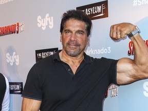 Lou Ferrigno attends the "Sharknado 3: Oh Hell No!" premiere at iPic Theaters Westwood on Wednesday, July 22, 2015 in Los Angeles. (Photo by Paul A. Hebert/Invision/AP)