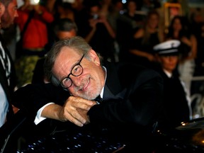 Director Steven Spielberg poses before entering his car after the screening of the film "The BFG" (Le Bon Gros Geant) out of competition at the 69th Cannes Film Festival in Cannes, France, May 14, 2016. (REUTERS/Yves Herman)