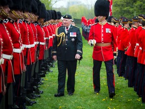 Gov. Gen. David Johnston inspects the honour guard