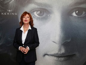 Actress Susan Sarandon poses ahead of a debate "Kering Women in Motion" during the 69th Cannes Film Festival in Cannes, France, on May 15, 2016. (REUTERS/Jean-Paul Pelissier)