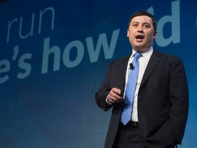 Michael Chong speaks during a session entitled "If I run here's how i'd do it" during a conservative conference in Ottawa Friday, February 26, 2016. THE CANADIAN PRESS/Adrian Wyld