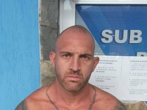 Steven Douglas Skinner is shown after being arrested in Playa El Yaque, on Margarita Island in Venezuela, in this recent police handout photo posted on Twitter by Cuerpo de Investigaciones Cientificas. (THE CANADIAN PRESS/HO)