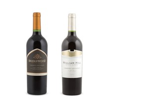 Bridlewood Estate Winery 2013 Cabernet Sauvignon and  William Hill Estate Winery 2013 Cabernet Sauvignon