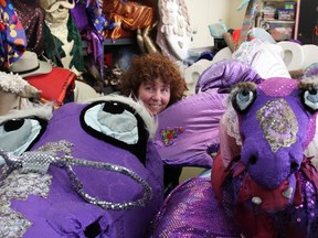 Annie Milne, seen May 17 in her workshop, is partnering with Mosaic School to teach children with special needs about puppetry at the Tett Centre for Creativity and Learning. The sessions will take place from May 28 to June 11. (Jane Willsie/For The Whig-Standard)