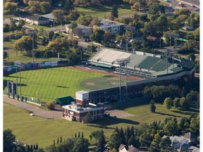 An aerial view of Telus Field on September 10, 2015. Ryan Jackson/Postmedia Network