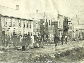 Steve Loxton and Dave Hext are collecting old Petrolia artifacts as part of the Petrolia150 project. (Submitted photo)
