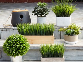 For those without a green thumb, go with faux plants for your balcony. ($9.99)