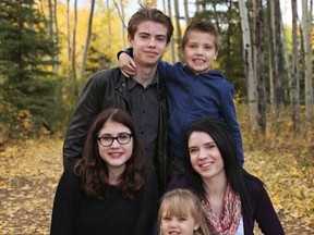 Former Kingston resident Tricia Baker and her five children, seen here, will be the recipients of the proceeds from the Kingston Absolute Comedy Club’s show on Thursday. The family lost their home and all of their possessions in the Fort McMurray fire. (Supplied photo)