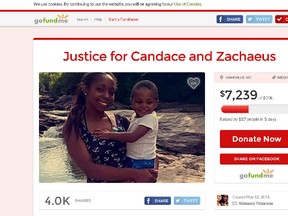 Justice for Candace Gofundme page. (Website screenshot)