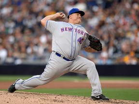 Mets starting pitcher Bartolo Colon pitches during the fifth inning against the Padres at Petco Park in San Diego on May 7, 2016. (Jake Roth/USA TODAY Sports)
