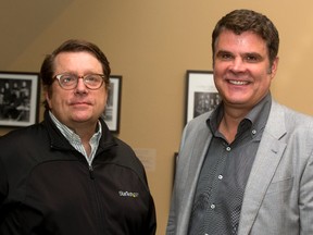 Junior Achievement 2016 London and District Business Hall of Fame laureates Ken Kalopsis and Paul Seed, the founders of StarTech.com. (MIKE HENSEN, The London Free Press)