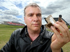 Martyn Simms attended the Tulip Festival's fireworks show at Lansdowne Park last week. However, he was burnt on his leg, he says, by flying debris from the fireworks. Spectators were allowed to be too close to where the organizers were setting them off on the field behind the stadium - which is still littered with debris -  he points out.