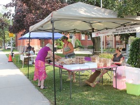 Clinton's farmers' market last fall.