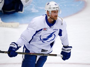 Lightning captain Steven Stamkos said Thursday that "there's still a real possibility that I may not play at all in the playoffs." (Gene J. Puskar/AP Photo)