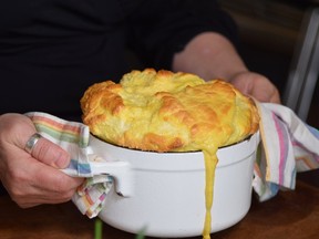 Simple Savoury Soufflé from Happy Hens & Fresh Eggs by Signe Langford. (Laura Brehaut)