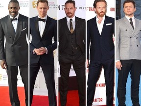 From left: Idris Elba, Tom Hiddleston, Tom Hardy, Damian Lewis, and Taron Egerton. (WENN.COM)