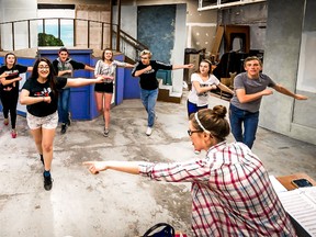 From left to right: Brayah Pickard, Dallin Whitford , Jaclyn Manderville, Katy Nicholas, Alex Pordham, Maddie Budding, Ethan Langlois, Logan Ramsey, Aaron Dettlinger, and front right, Amy-Lyn VanLondersele.