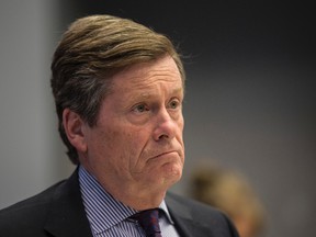 Mayor John Tory at the Police Services Board meeting on Thursday May 19, 2016. Craig Robertson/Toronto Sun/Postmedia Network