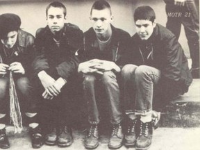 John Berry (second right) played on the band's first EP, Polly Wog Stew