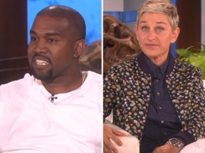 Kanye West and Ellen DeGeneres. (Handout photo)