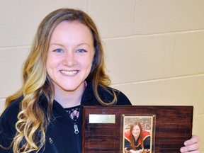 Maggie McDonnell was the inaugural winner of the Nicole Bannerman midget girls memorial award. ANDY BADER MITCHELL ADVOCATE