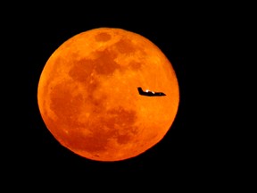 A CHEO scientist has determined that kids get one per cent less sleep during a full moon such as the one Saturday night. "Clinically this was not significant." AP Photo.