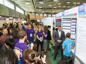 Chris Hadfield, a Sarnia native and former astronaut, was a special guest at the Canada-Wide Science Festival this past week in Montreal, where several Sarnia-Lambton students won awards. (Handout/Sarnia Observer/Postmedia Network)