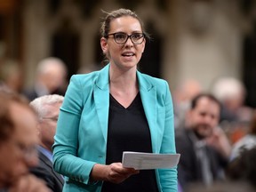 NDP MP Ruth Ellen Brosseau asks a question during Question Period in the House of Commons in Ottawa on May 28, 2015. THE CANADIAN PRESS/Sean Kilpatrick