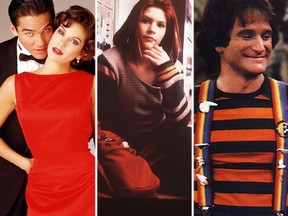 (From left): Dean Cain and Teri Hatcher in "Lois & Clark: The New Adventures of Superman"; Claire Danes in "My So-Called Life"; Robin Williams in "Mork & Mindy." (Handout photos)