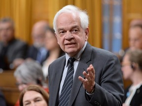Immigration Minister John McCallum during Question Period in the House of Commons on Parliament Hill in Ottawa on May 5, 2016. McCallum has apologized for commenting at a Senate committee hearing Wednesday that a “cultural element” may explain many Syrian refugees lining up at food banks. THE CANADIAN PRESS/Adrian Wyld