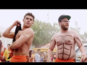 (L to R) Teddy (ZAC EFRON) and Mac (SETH ROGEN) join forces in "Neighbors 2: Sorority Rising," the follow-up to 2014's most popular original comedy. Universal Pictures