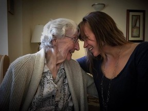 Laura Seabrook, right, with her grandmother Eulene.  - Photo submitted