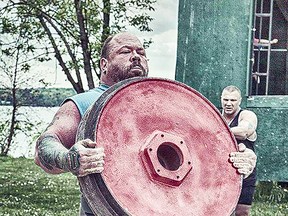 Trenton strongman Joey DeWitt competes at the inaugural Kings of Strength event on the weekend at Trudeau Park. He finished fifth in a field of 11. (Brad Denoon photo)