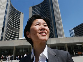 Councillor Kristyn Wong-Tam, who is supporting a bid for Toronto to get Expo 2025, Monday, May 23, 2016 outside City Hall. (Stan Behal/Toronto Sun)