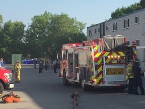 Fire fighters rescued two cats from a Trafalgar Street apartment fire. (Jennifer O'Brien, The London Free Press)