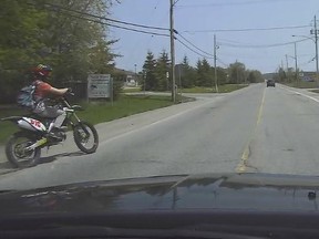 Police handout
Greater Sudbury Police Service is asking for the public's help to find the driver of a dirt bike they tried to stop on Main Street in Val Caron on Monday about 1:40 p.m.