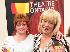 Andrea Hughes Coleman, left, and Andrey Hummelen were honoured at the recent Theatre Ontario festival for their work in the cast of the Theatre Sarnia production of 33 Variations. The Sarnia play competed at the provincial drama festival held in North Bay.
 Handout/Sarnia Observer/Postmedia Network
