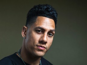 Chad Owens of the Tiger-Cats poses for a photo in downtown Toronto on April 20, 2016. Owens, who spent six seasons in Toronto with the Argonauts, is getting ready for training camp this weekend. (Ernest Doroszuk/Toronto Sun)