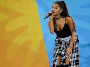 Singer Ariana Grande performs on ABC's 'Good Morning America' show in Central Park in New York City, U.S. May 20, 2016. REUTERS/Brendan McDermid