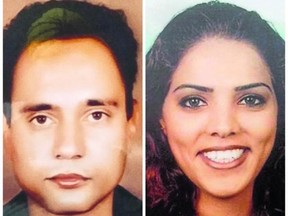 Pawandeep Kaur, right, is wanted in the slaying of her husband, Jaskaran Singh. (hindustantimes.com)