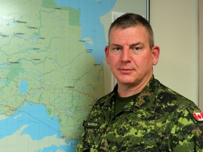 Lt.-Col. Matthew Richardson, commanding officer of the Canadian Rangers in Northern Ontario, commended the Rangers and community volunteers who assisted in locating an autistic man who had wandered off and went missing in Peawanuck.